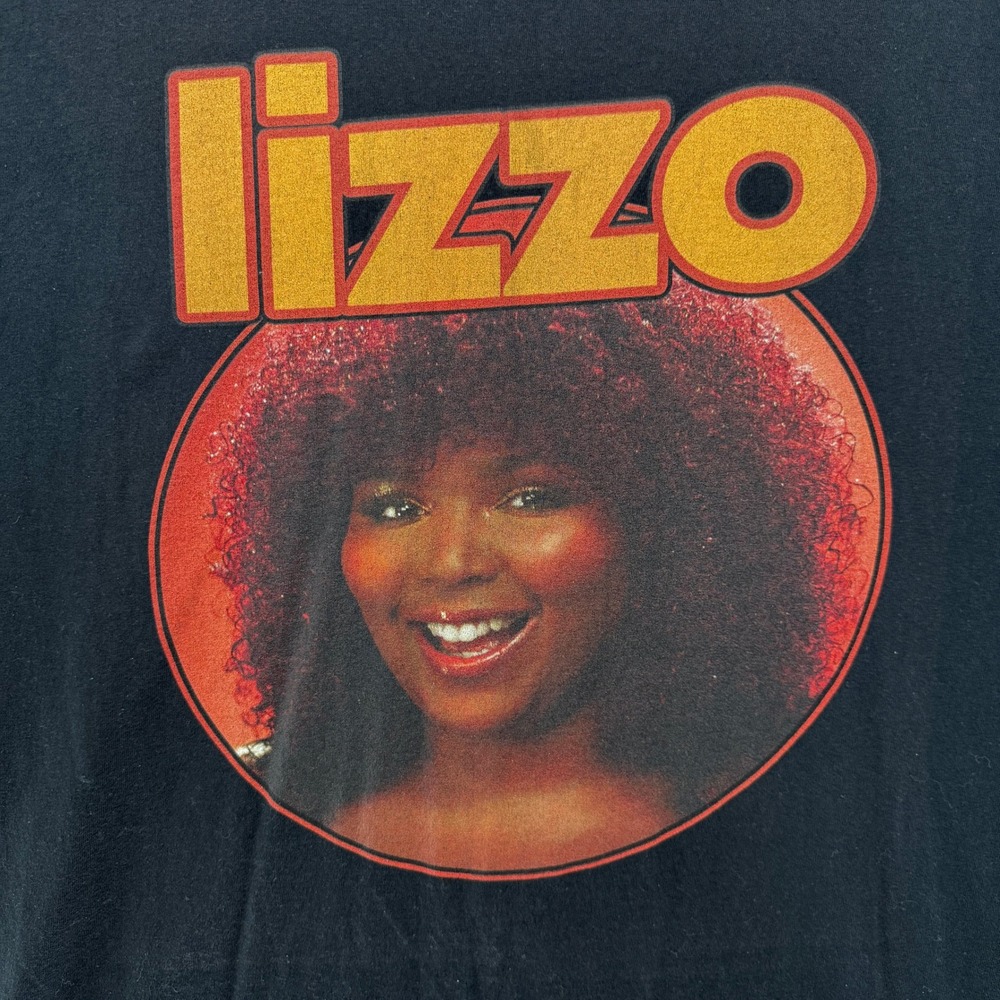 Lizzo T-Shirt 2XL Black Heavy Cotton Short Sleeve Melissa Viviane Jefferson Rap - Picture 2 of 8